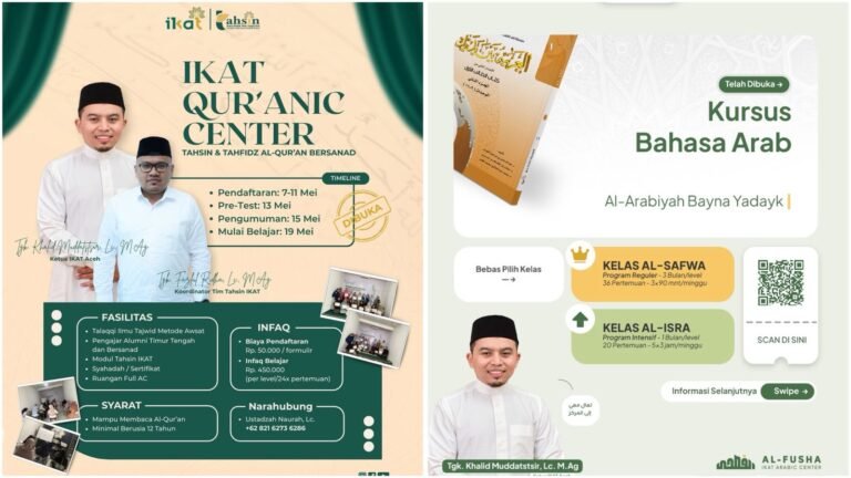 IKAT Aceh Resmi Luncurkan Ikat Quranic Center dan Al-Fusha: Wujudkan Generasi Cinta Al-Qur’an dan Bahasa Arab